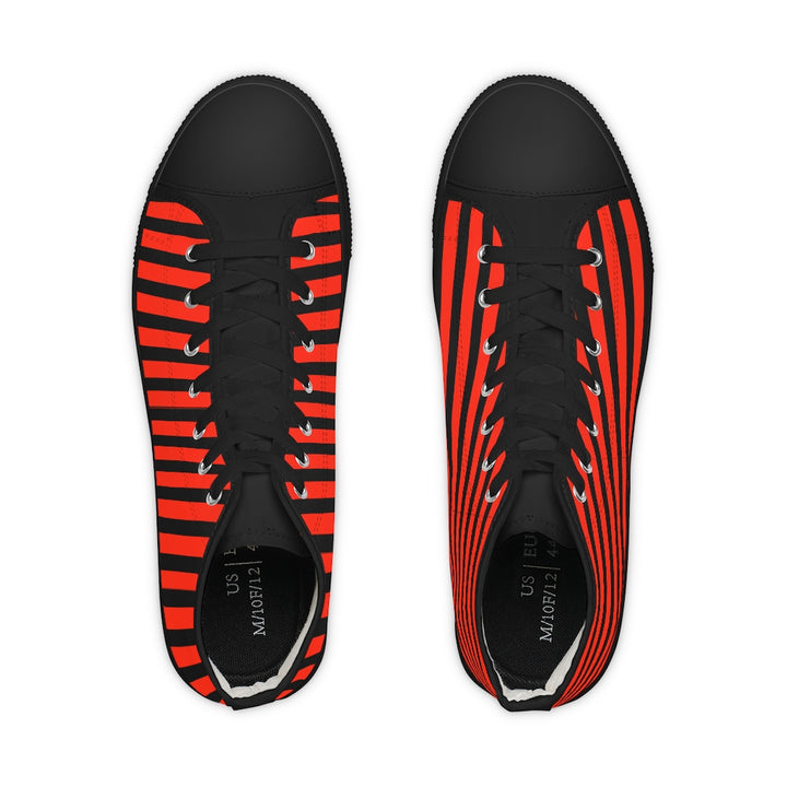 Red & Black High Top Sneakers - Men's Sizing