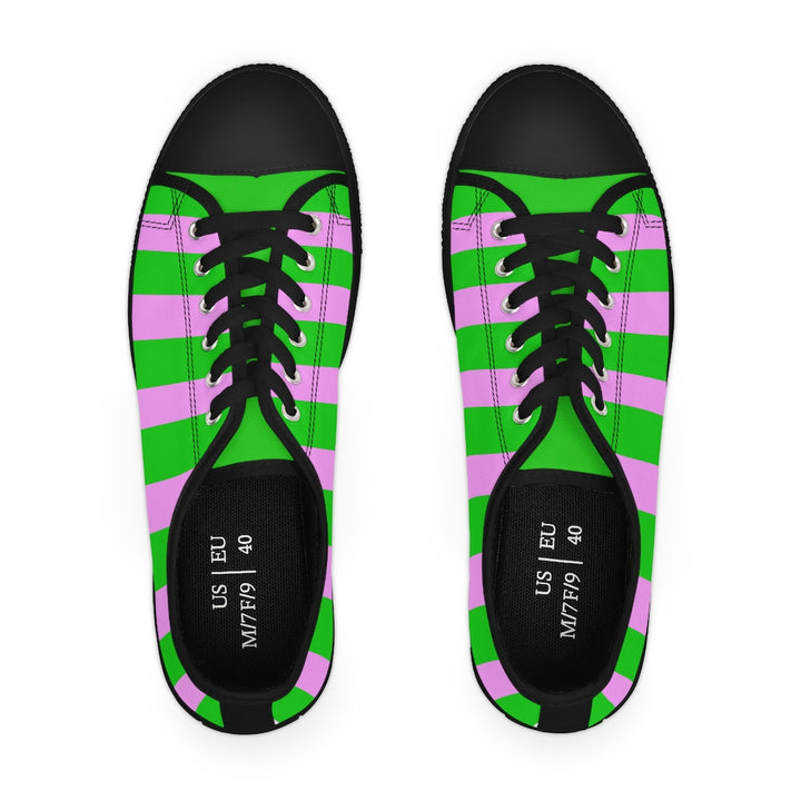 Green & Pink Low Tops - Women's Sizing